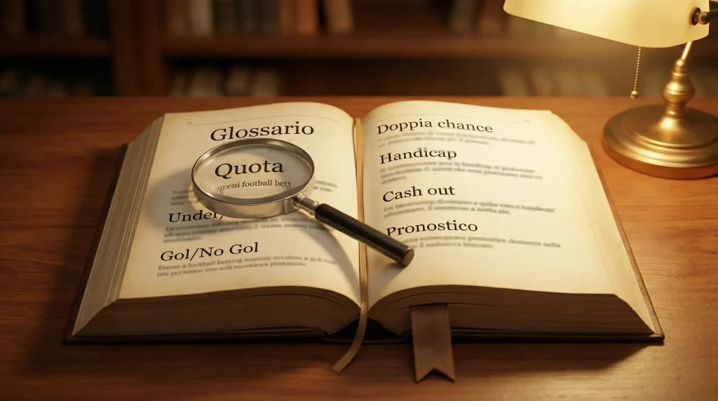 Glossario scommesse calcio: tutti i termini del betting