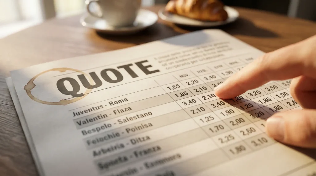 Quote scommesse calcio: come leggerle e calcolarle