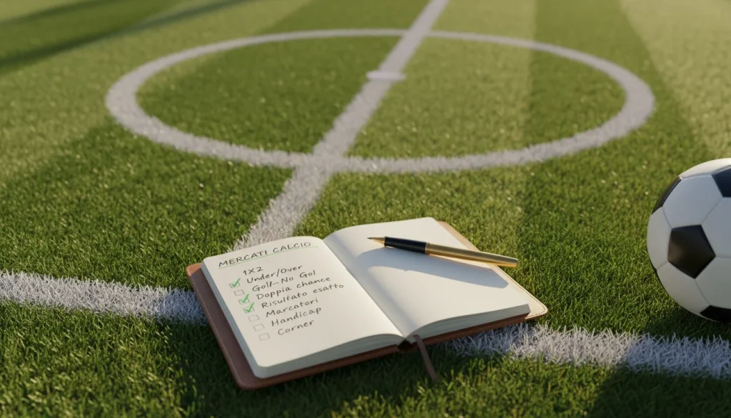 Tipi di scommesse calcio e mercati betting